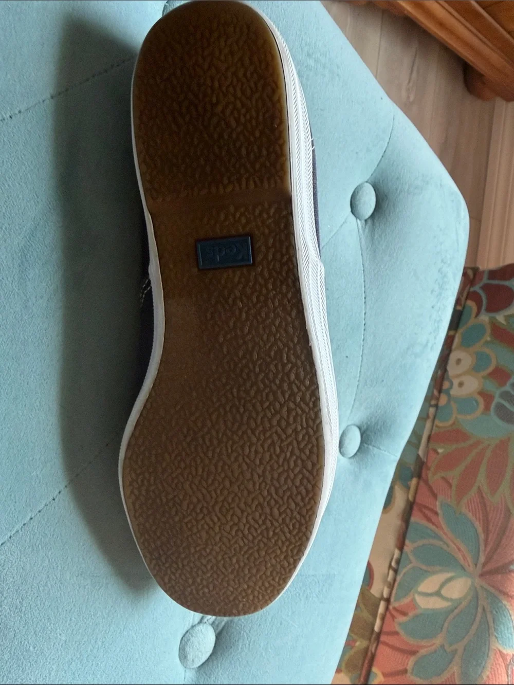 Keds Navy Canvas Lace-Up Sneaker with White Laces